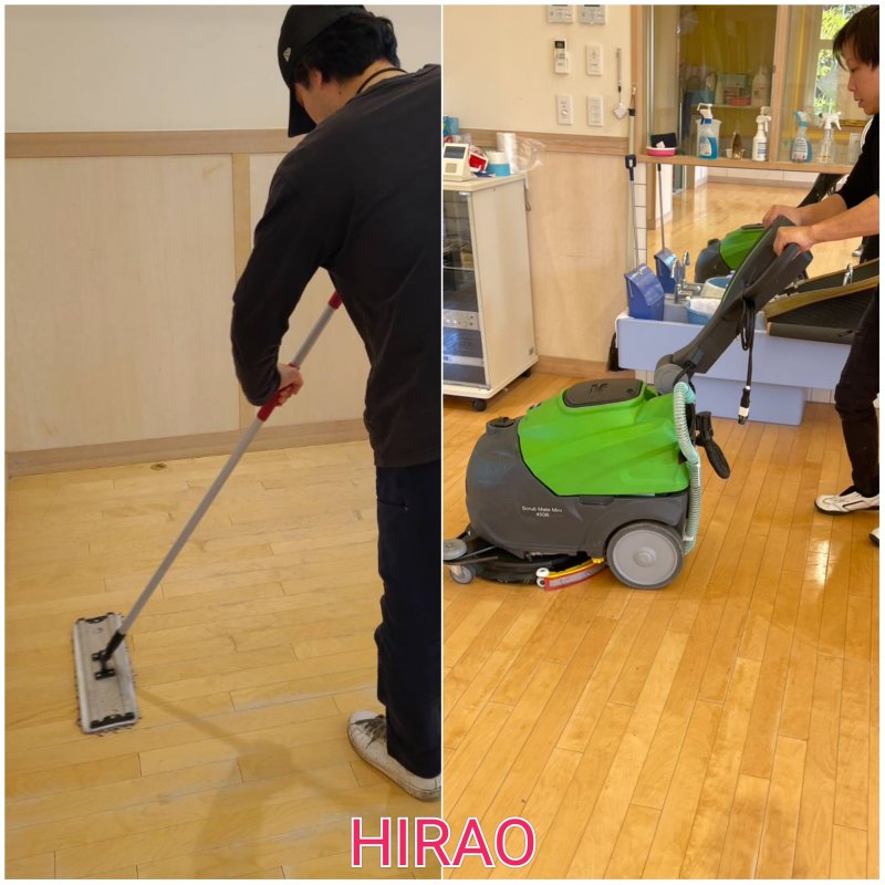 京都府2日間の幼稚園の定期清掃がスタート致しました。