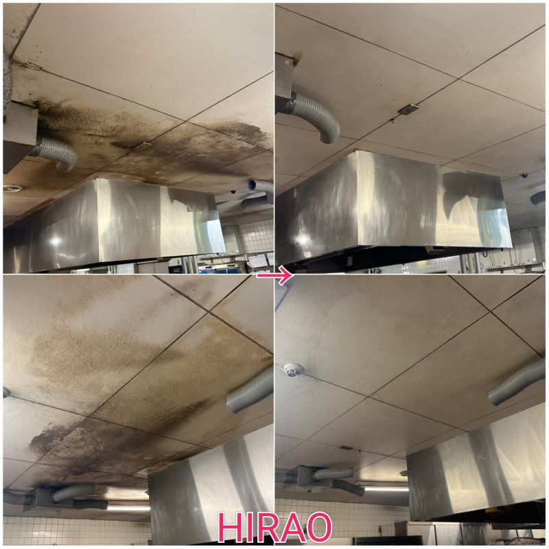 滋賀ホテルの厨房清掃の一部　大津草津市守山市強化中